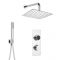 Digitale Dusche für zwei Funktionen, inkl. quadratischem Duschkopf zur Wandmontage & Brause - Narus
