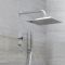 Digitale Dusche für zwei Funktionen, inkl. quadratischem Duschkopf zur Wandmontage & Brause - Narus