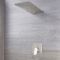 Harting Einhebel-Duscharmatur mit Umschalter und Wasserfall-Regen-Duschkopf - Gebürstetes Nickel