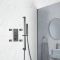 Duschsystem mit Unterputz-Thermostat - inkl. Brausestangenset und Körperdüsen - Metallgrau - Orno