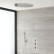 Duschsystem mit Thermostat – mit 400mm rundem Unterputz-Duschkopf und Handbrauseset - Chrom – Como
