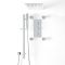 Duschsystem mit Thermostat – mit Wand-Duschkopf, Körperdüsen und Brausestangenset – Chrom – Kubix