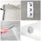 Duschsystem für Badewannen mit Thermostat, 300mm Duschkopf, Brausestangenset und Überlauf-Wanneneinlauf, Chrom - Como