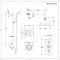 Retro Unterputz-Duschsystem mit Thermostat - inkl. 200mm Wand-Duschkopf, Brausestangenset und Körperdüsen - Chrom/Weiß - Elizabeth