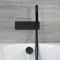 Dusch- und Badesystem mit Thermostat - mit Überlauf-Wanneneinlauf und Handbrauseset - Schwarz – Nox