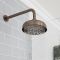 Retro Duschsystem mit Unterputz-Thermostat - Wand-Duschkopf und Handbrauseset – geölte Bronze – Elizabeth