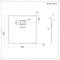 Duschwanne mit Schiefer-Effekt in Hellgrau, quadratisch – 800mm x 800mm - Rockwell