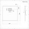 Duschwanne mit Schiefer-Effekt in Hellgrau, quadratisch – 900mm x 900mm - Rockwell