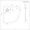 Viertelkreis-Duschwanne mit Schiefer-Effekt in Hellgrau – 900mm x 900mm - Rockwell