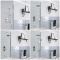 Dusch- und Badesystem mit Unterputz-Thermostat – Funktionen wählbar – Chrom/Weiß – Elizabeth