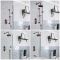 Dusch- und Badesystem mit Unterputz-Thermostat – Funktionen wählbar – geölte Bronze – Elizabeth