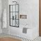 Standard-Duschbadewanne, 1700mm x 750mm – inkl. Aufsatz mit Gittermuster – Schürze wählbar – Sandford