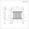 Elektrischer Retro-Badheizkörper, 930mm x 790mm x 230mm – inkl. 800W Heizelement – Anthrazit – Elizabeth