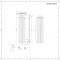 Design Heizkörper Mittelanschluss Vertikal Anthrazit 1780mm x 472mm 1545W (doppellagig) - Revive Caldae
