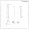 Elektrischer Design Heizkörper Vertikal (einlagig) Matt-Schwarz 1780mm x 236mm inkl. 800W Heizelement - Revive