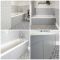 Einbau-Badewanne Weiß mit Verkleidung in Hellgrau 1700mm x 700mm - Richmond