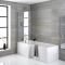 Dusch-Badewanne, linksbündig, 1700x850mm - Schürze, Ablauf und Duschaufsatz wählbar – Sandford
