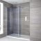 Getönte Walk-In Dusche, Chrom, für Nische - inkl. weißer Duschwanne – Größe und Seitenpaneel wählbar – Portland-Luna