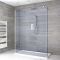 Getönte Walk-In Dusche, Chrom, freistehend - inkl. weißer Duschwanne – Größe und Seitenpaneel wählbar – Portland-Luna