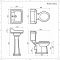 Nostalgie WC- und Säulenwaschbecken-Set - Richmond
