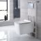 Hänge-WC Weiß inkl. hohem Wandrahmen, Wählbare Betätigungsplatte - Sandford