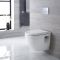 Hänge-WC Weiß inkl. hohem Wandrahmen, Wählbare Betätigungsplatte - Belstone