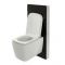 Milton Wand-WC inkl. Saru Sanitärmodul mit Sensor-Spülung H 1000mm Schwarz