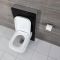 Milton Wand-WC inkl. Saru Sanitärmodul mit Sensor-Spülung H 1000mm Schwarz