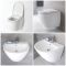 Wand-Handwaschbecken und Wand WC Randlos Set inkl. Unterputz-Spülkasten - Ashbury