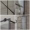 Walk-In Duschwand mit Gittermuster - inkl. Duschwanne mit Schiefer-Effekt (Finish wählbar) – wählbare Größen – Barq