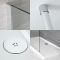 Walk-In Duschwand, Chrom, für Nische - inkl. weißer Duschwanne mit niedrigem Profil – wählbare Größe – Sera