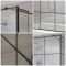 Walk-In Duschwand mit Gittermuster und Seitenpaneel, freistehend - inkl. Duschwanne mit niedrigem Profil – wählbare Größen – Barq