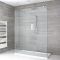 Walk-In Dusche mit Seitenpaneelen, Chrom, freistehend – inkl. weißer Duschwanne – Größe wählbar – Portland