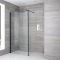 Walk-In Duschwand mit Seitenpaneel, Schwarz, für Nische - Breite und Duschrinne wählbar – Nox