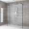 Walk-In Duschwand mit Seitenpaneelen, Schwarz, freistehend - Breite und Duschrinne wählbar – Nox