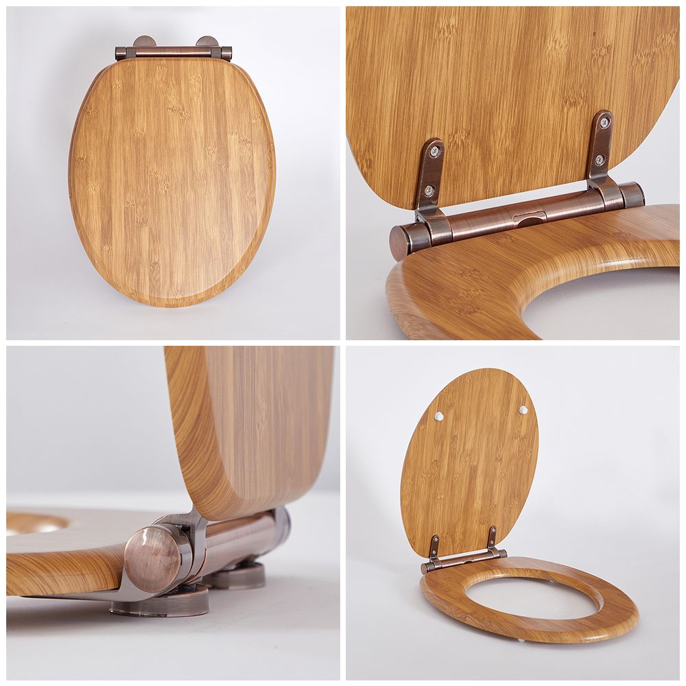 des Traditionelles inklusive Richmond Bronze und Spülkasten Spülrohrs Holzsitz, – Scharniere, mit WC erhöhtem Spülhebels Farbe der des Geölte