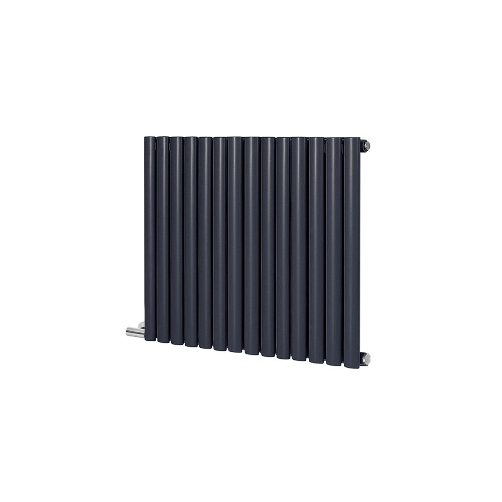 Elektrischer Design Heizkörper (einlagig), horizontal, H 635mm - Blau (Regal  Blue) - Breite, Thermostat und Kabelabdeckung wählbar - Revive
