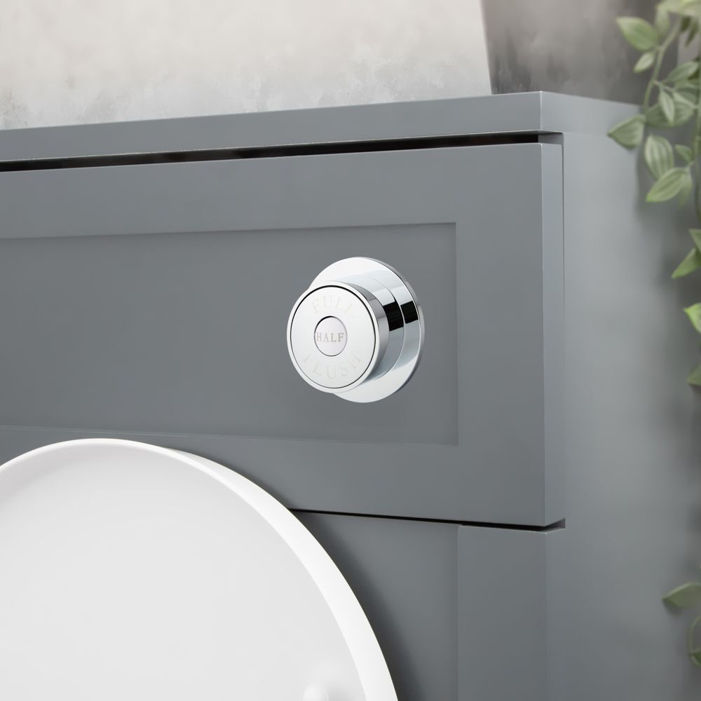 Runde Betätigungstaste in Chrom für Unterputzspülkästen