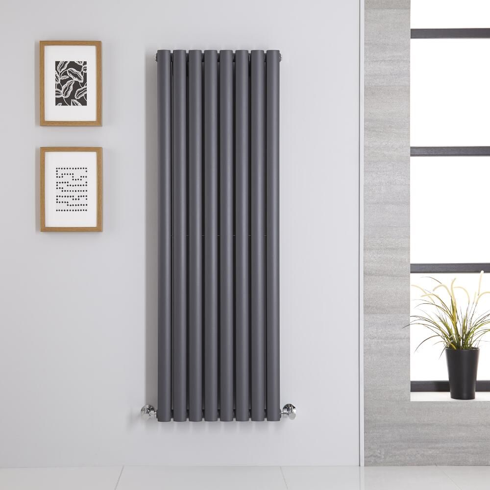 Design Heizkörper Vertikal (Doppellagig) 1400mm x 472mm | Anthrazit - Revive