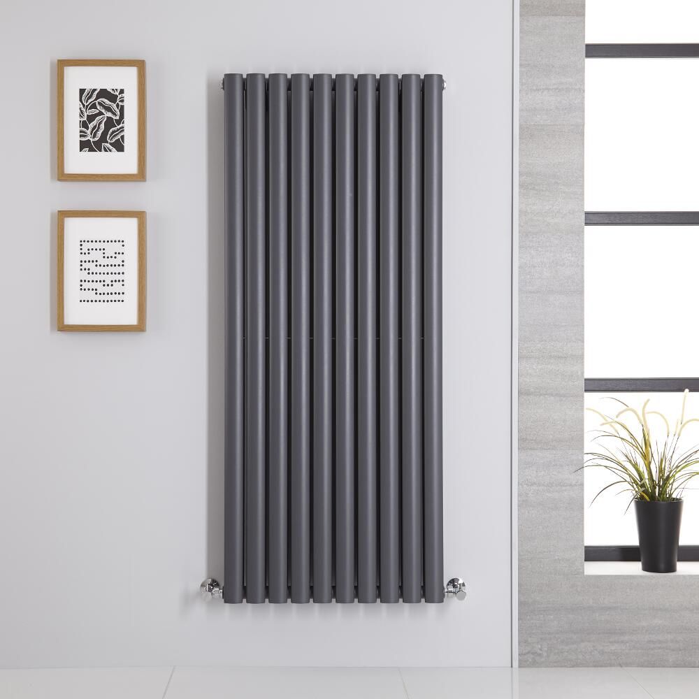 Design Heizkörper Vertikal (Doppellagig) 1400mm x 590mm | Anthrazit - Revive