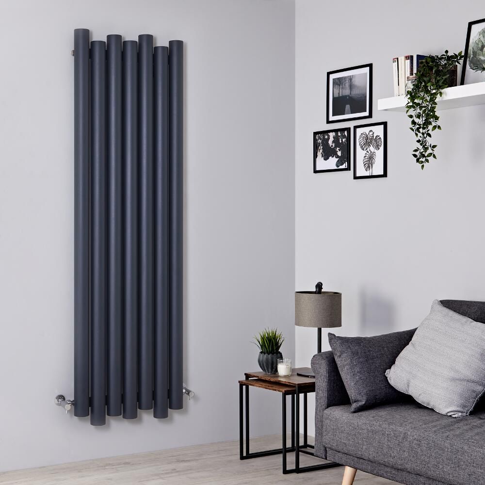 Designer Heizkörper Anthrazit Vertikal 1800mm x 550mm 1638W - Laeto