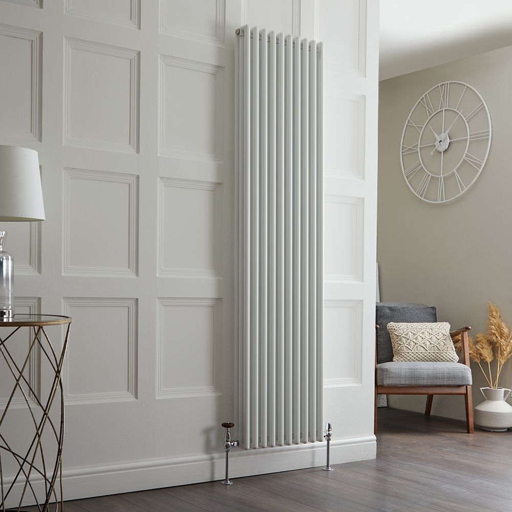Gliederheizkörper (2-säulig) Aluminium, Vertikal – 1800mm x 450mm – Weiß - 2112 W – Esme