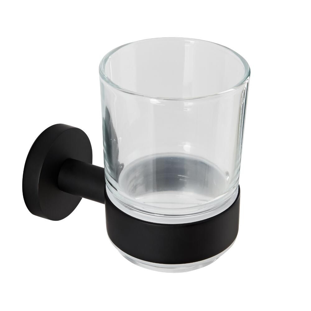 Nox Wandhalter mit Glas Mattschwarz