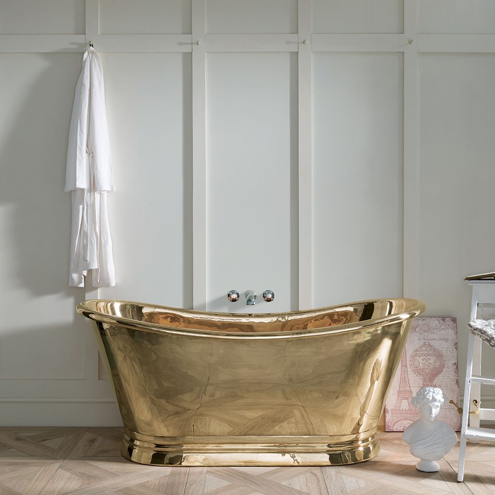 Traditionelle Kupfer Badewanne (freistehend) - Messing - Hudson Reed Sienna