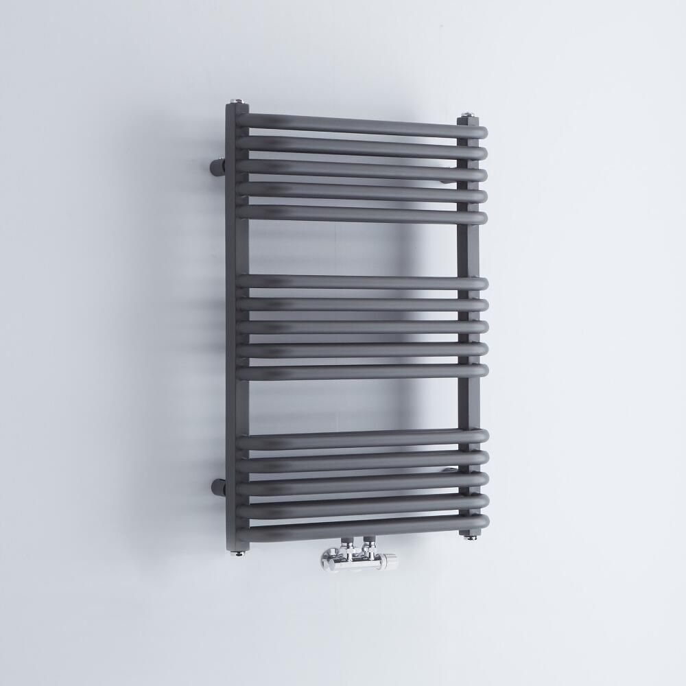 Design Badheizkörper mit Mittelanschluss, Anthrazit 736mm x 500mm 739W – Arch