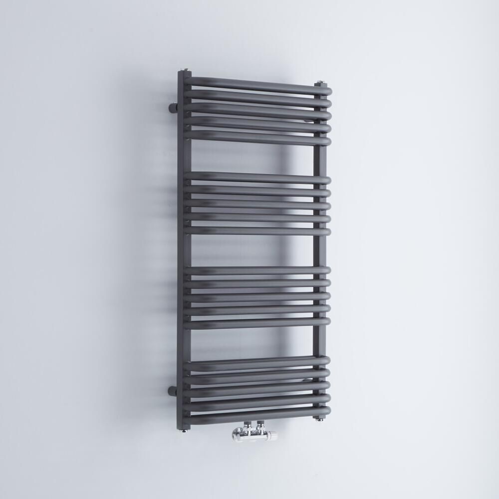Design Badheizkörper mit Mittelanschluss, Anthrazit 1000mm x 500mm 986W – Arch