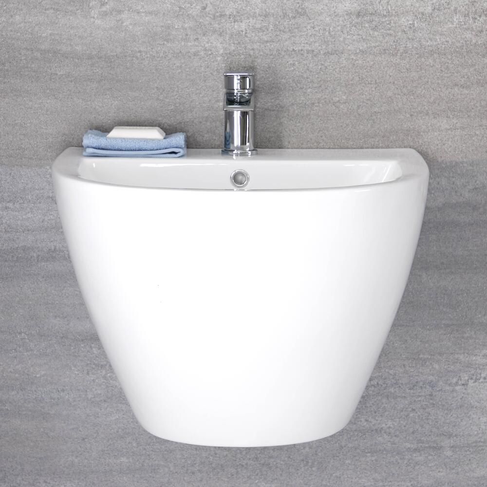 Wand-Handwaschbecken 530mm x 440 mm Weiß 1 Hahnloch - Ashbury