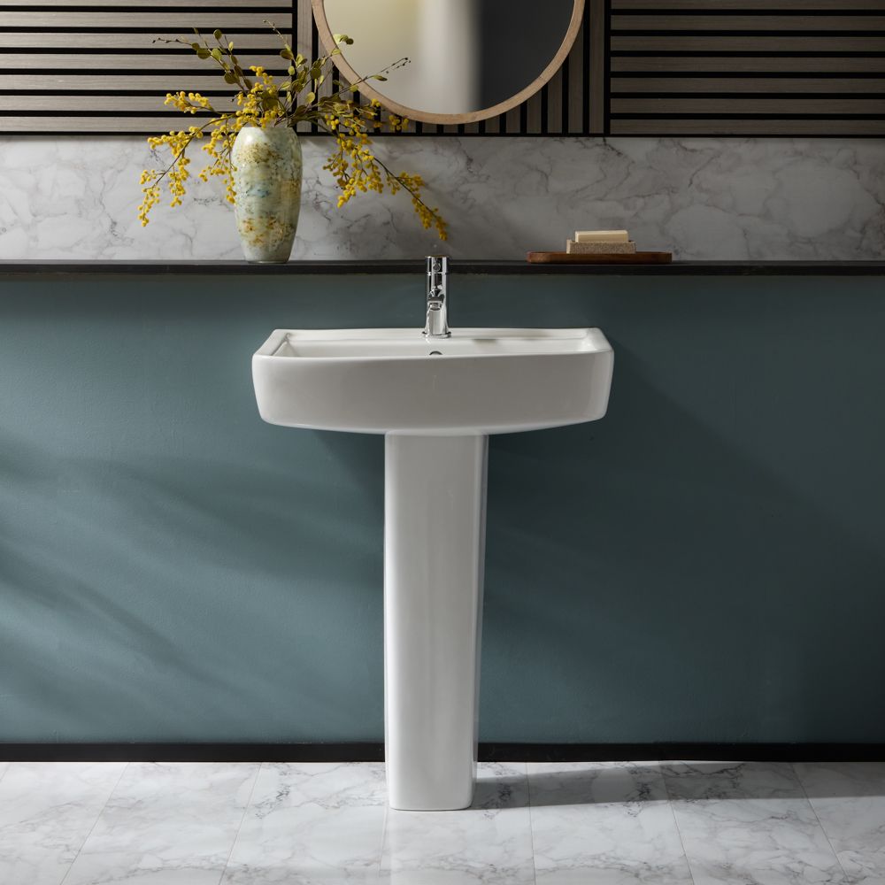  Säulenwaschbecken 600mm – 1-Hahnloch - Sandford