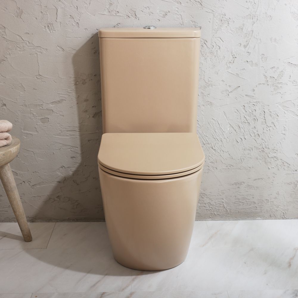 Stand-WC mit aufgesetztem Spülkasten inkl. Sitz mit Absenkautomatik – Farbe wählbar - Elements