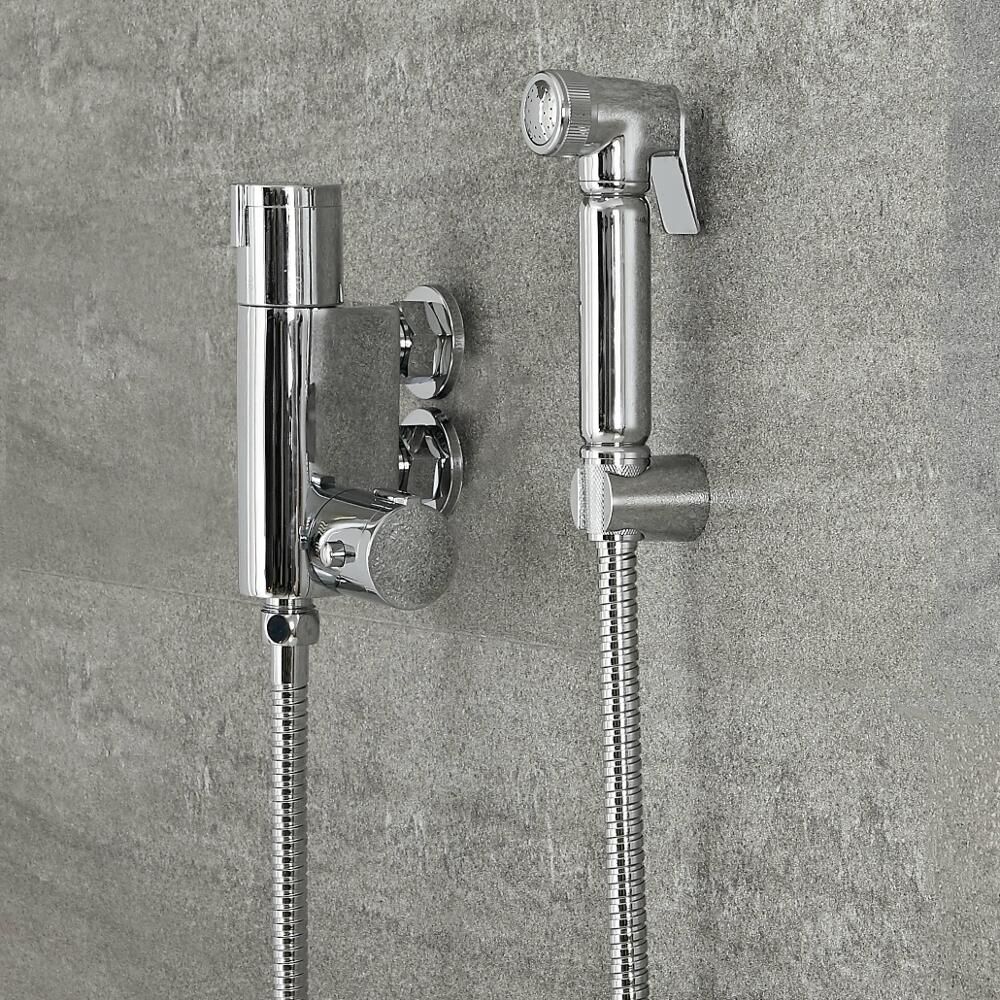 Hygienedusche mit Thermostat, Wandmontage – Chrom – Como